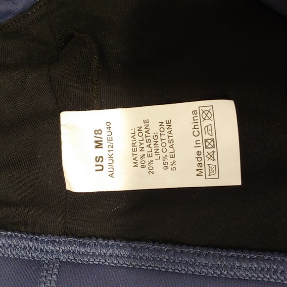 Zip Front Sports Bra Purple Size Medium - Picture 5 of 5